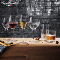 38 Cl Bormioli Luigi Diamante Calice Vino Bianco Riesling In Vetro Set 4 Pezzi