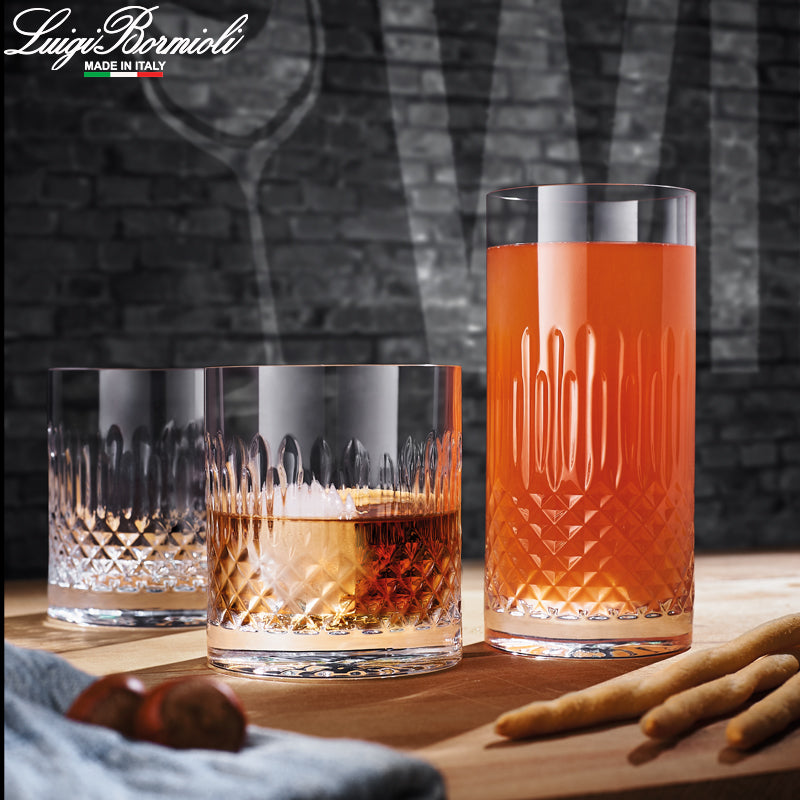 38 Cl Bormioli Luigi Diamante Bicchiere Acqua In Vetro Set 4 Pezzi