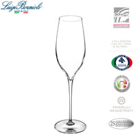 20 Cl Bormioli Luigi Vinea Calice Flute In Vetro Set 6 Pezzi