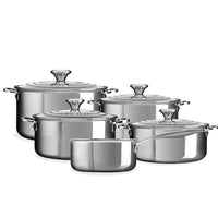 Le Creuset Set Casseruole Alte In Acciaio Inox Set 5 Pz