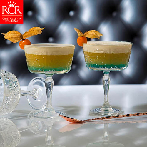 26 8 Cl Rcr Tattoo Coppa Champagne In Vetro Set 6 Pezzi