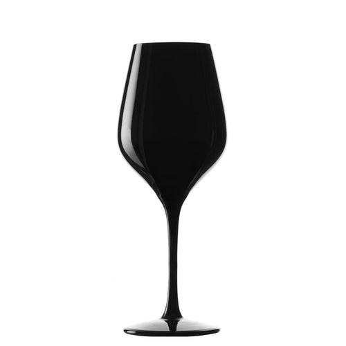 35 Cl Stolzle Lausitz Exquisit Black Calice Vino Degustazione Set 6 Pz