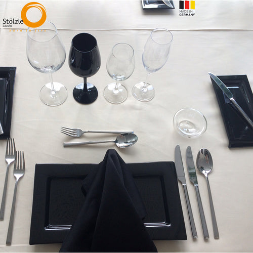 35 Cl Stolzle Lausitz Exquisit Black Calice Vino Degustazione Set 6 Pz