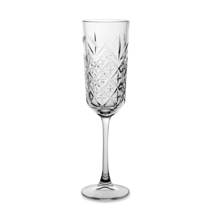 17 5 Cl Pasabahce Timeless Calice Flute In Vetro Temperato Set 12 Pezzi