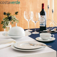 33 Cm Costa Verde Saturno Piatto Piano In Porcellana Set 6 Pz