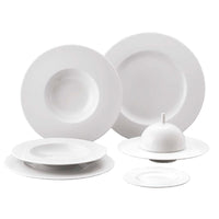 25 Cm Costa Verde Saturno Piatto Fondo In Porcellana Set 12 Pz