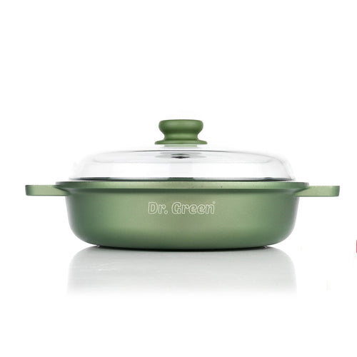 28 Cm Risoli Dr Green Stone Extra Induction Tegame Antiaderente In Alluminio Con Coperchio