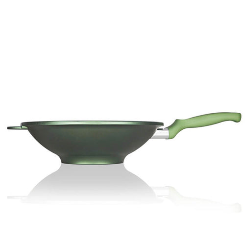 30 Cm Risoli Dr Green Stone Wok Con Manico Antiaderente In Alluminio
