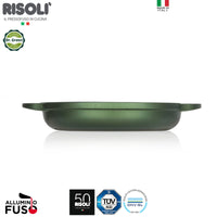 14 Cm Risoli Dr Green Stone Casseruola Bassa Egg Sweet Antiaderente In Alluminio