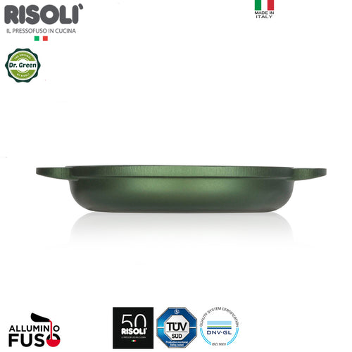 14 Cm Risoli Dr Green Stone Casseruola Bassa Egg Sweet Antiaderente In Alluminio