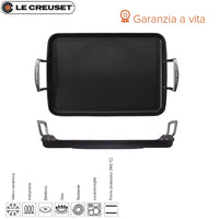 35X25 Cm Le Creuset Les Forgees Bistecchiera Rettangolare In Alluminio Antiaderente