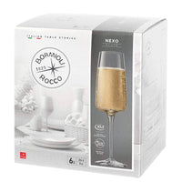 26 2 Cl Bormioli Rocco Nexo Calice Flute In Vetro Set 6 Pezzi