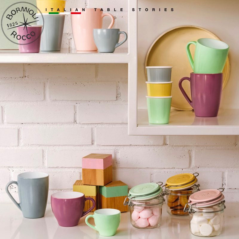 22 Cl Bormioli Rocco Aromateca Tazza Cappuccino In Vetro Opale Set 6 Pezzi