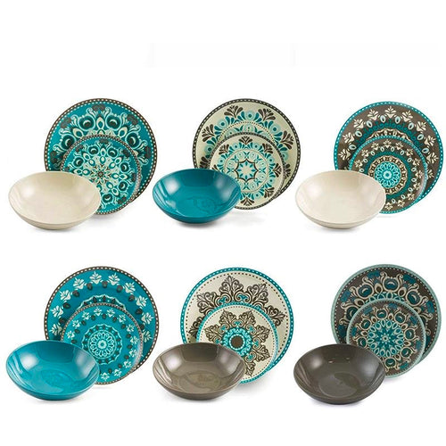 Villa D Este Cala Jondal Servizio Piatti In Stoneware Set 18 Pz