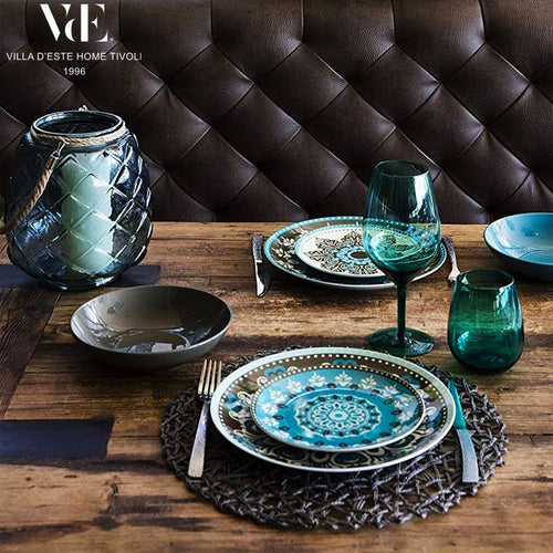 Villa D Este Cala Jondal Servizio Piatti In Stoneware Set 18 Pz