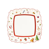 22X22 Cm Villeroy And Boch Toy S Delight Piatto Colazione Quadrato In Porcellana Decoro Natalizio