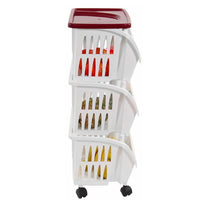Bama Tidy Carrello Portaoggetti Con Ruote E Vassoio In Plastica Set 3 Pz