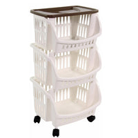 Bama Tidy Carrello Portaoggetti Con Ruote E Vassoio In Plastica Set 3 Pz