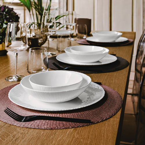 Bormioli Rocco Coconut Servizio Piatti In Vetro Opale Set 18 Pz