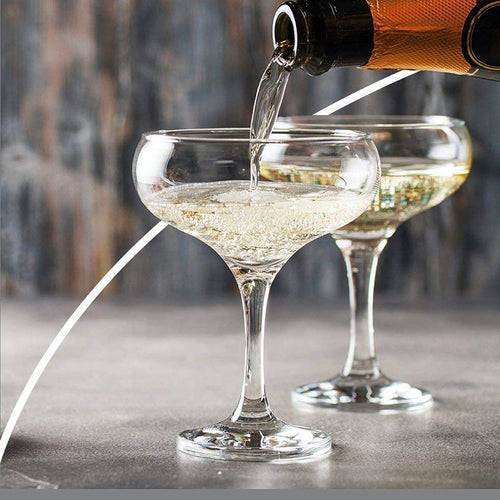 27 Cl Pasabahce Bistro Coppa Champagne In Vetro Set 6 Pezzi