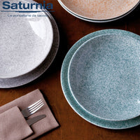33 Cm Saturnia Granito Piatto Pizza In Porcellana Set 6 Pz