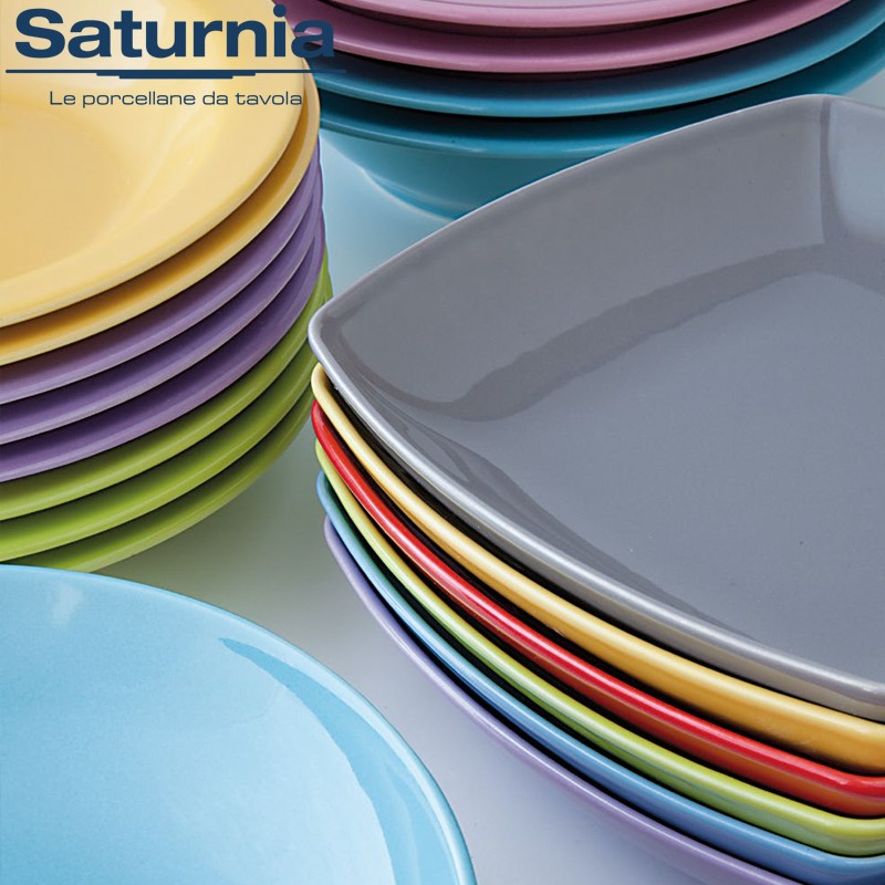 31 Cm Saturnia Napoli Piatto Pizza In Porcellana Set 6 Pz