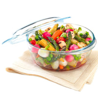 Pyrex Essentials Set Casseruole Rotonde In Vetro Borosilicato Con Coperchio Set 3 Pz