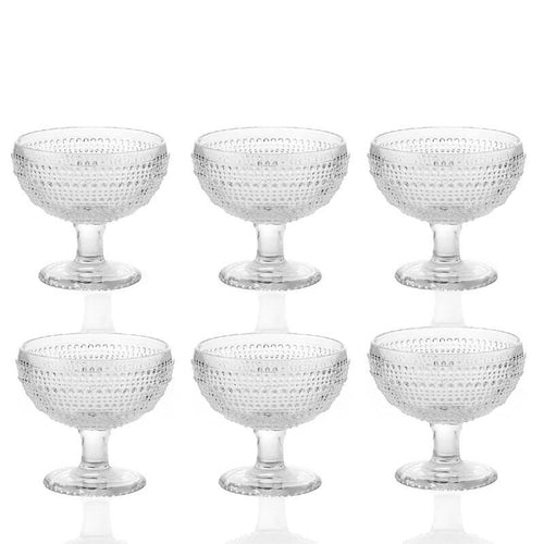 29 Cl Diamante Coppa Dessert In Vetro Set 6 Pezzi