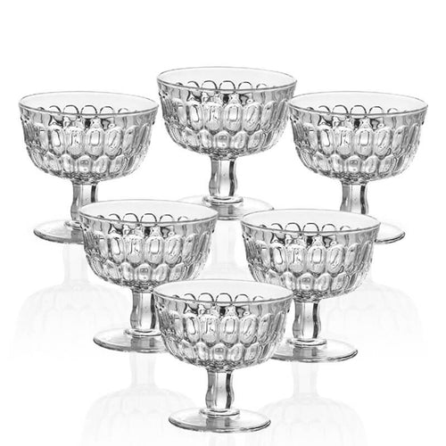 28 Cl Camelot Coppa Dessert In Vetro Set 6 Pezzi