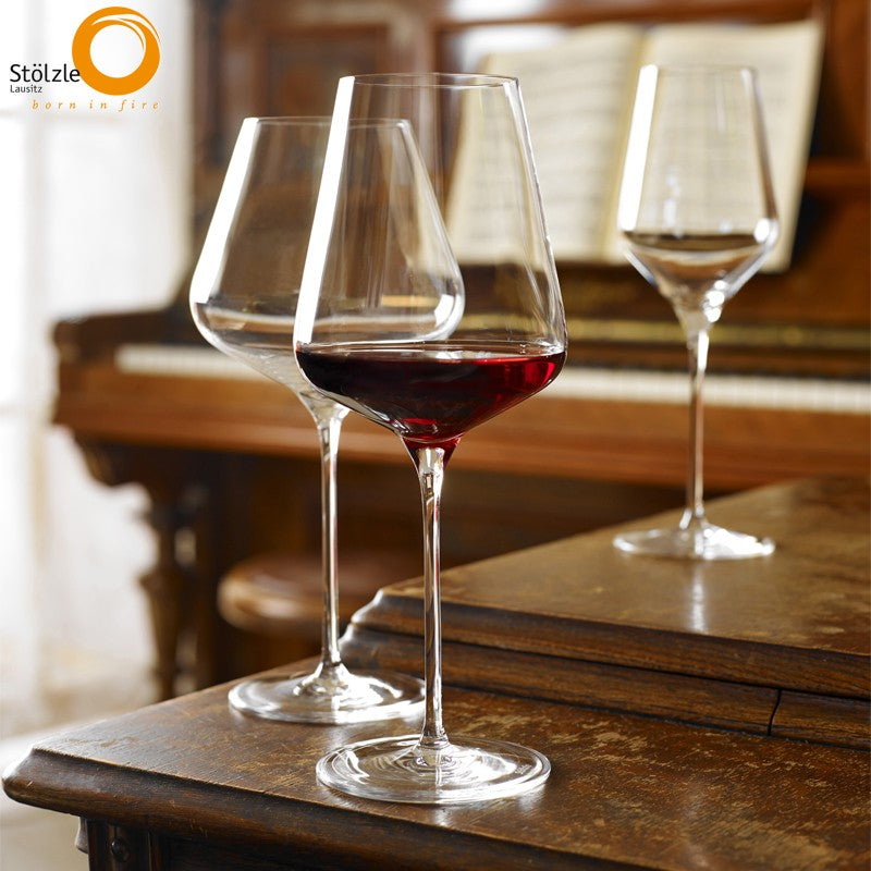 64 5 Cl Stolzle Lausitz Quatrophil Calice Vino Rosso Bordeaux In Vetro Set 6 Pezzi