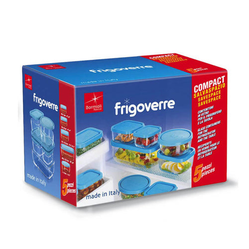 Bormioli Rocco Frigoverre Classic Contenitore Per Alimenti Set 5 Pz