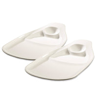 30 9X28 8 Cm Villeroy And Boch Bbq Passion Piatto Bistecca In Porcellana Set 2 Pz