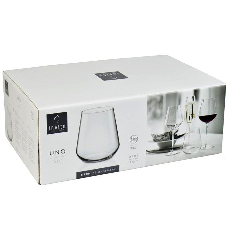 45 Cl Bormioli Rocco Inalto Uno Bicchiere Acqua In Vetro Set 6 Pezzi