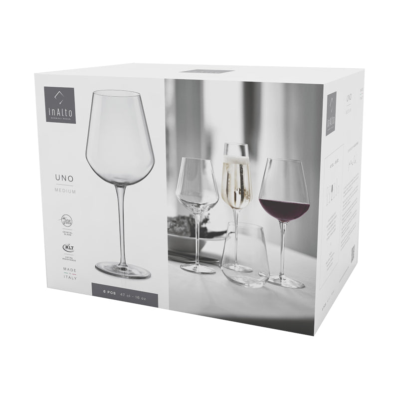 47 Cl Bormioli Rocco Inalto Uno Calice Vino Bianco In Vetro Set 6 Pezzi