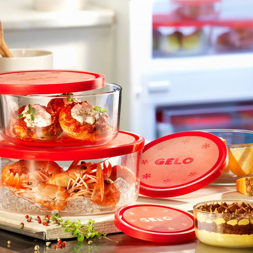 Bormioli Rocco Gelo Set Contenitore Per Alimenti In Vetro Set 4 Pz