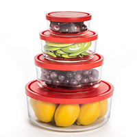 Bormioli Rocco Gelo Set Contenitore Per Alimenti In Vetro Set 4 Pz
