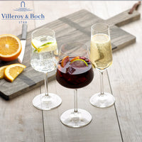 Ovid Ensemble de Verres à Vin et Flûtes en Verre Cristallin Set 12 Pcs