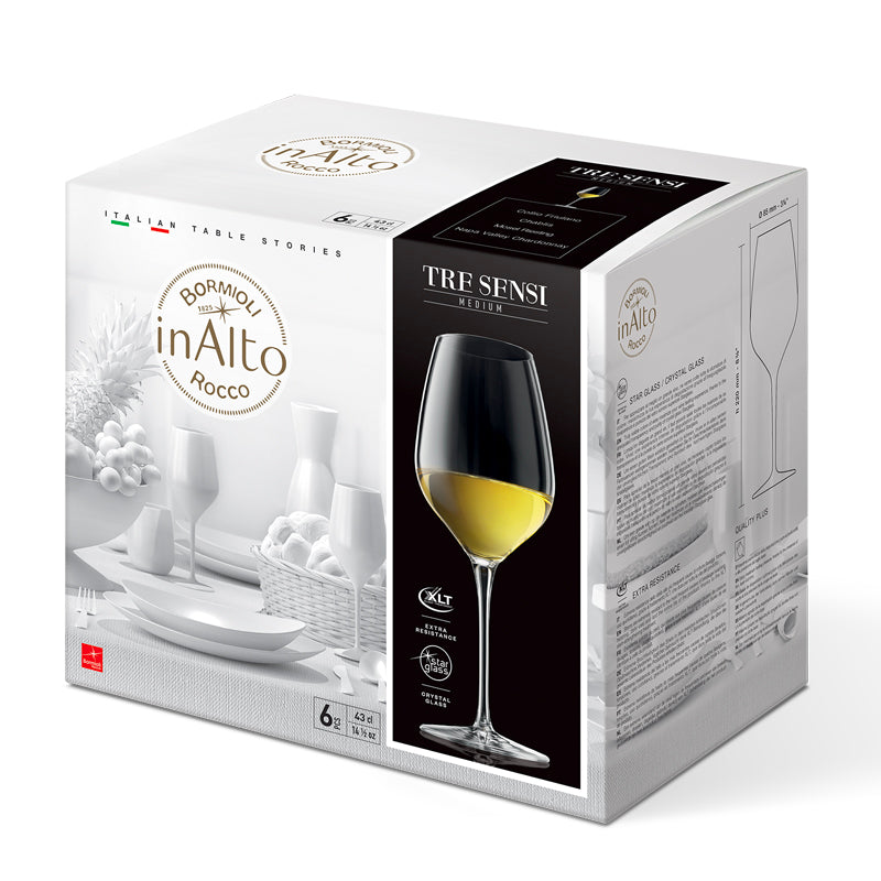 43 Cl Bormioli Rocco Inalto Tre Sensi Calice Vino Rosso In Vetro Set 6 Pezzi