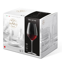 66 Cl Bormioli Rocco Inalto Tre Sensi Calice Vino Rosso In Vetro Set 6 Pezzi