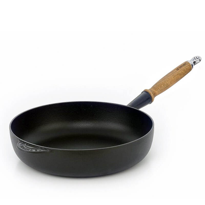 26 Cm Le Creuset Padella Alta In Ghisa Con Manico In Legno