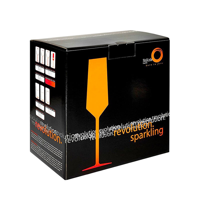 20 Cl Stolzle Lausitz Revolution Calice Flute In Vetro Set 6 Pezzi