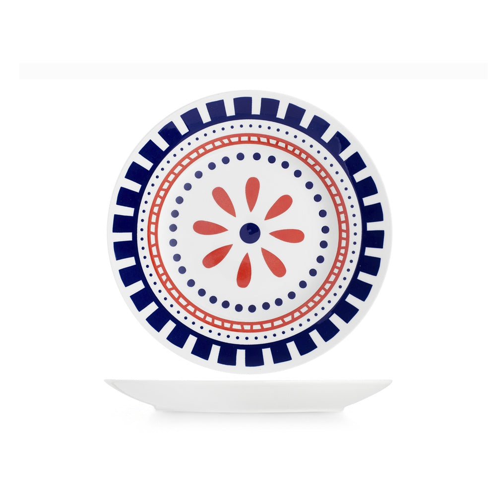 H&H Zephyra Servizio Piatti In Porcellana - Set 18 Pz