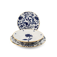 H&H Royal Petals Servizio Piatti In Porcellana - Set 18 Pz