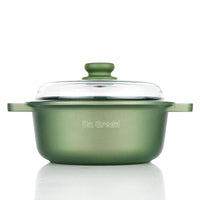Risoli Dr Green Stone Casseruola Alta Antiaderente In Alluminiocon Coperchio In Vetro
