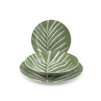 H&H Mint Foliage Servizio Piatti In Porcellana - Set 18 Pz