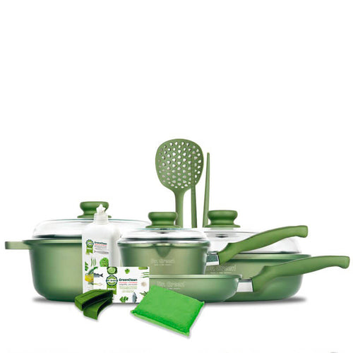 Risoli Dr Green Stone Set Pentole Antiaderenti In Alluminioset 14 Pz