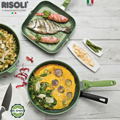 Risoli Dr Green Stone Padella Bassa Antiaderente In Alluminio