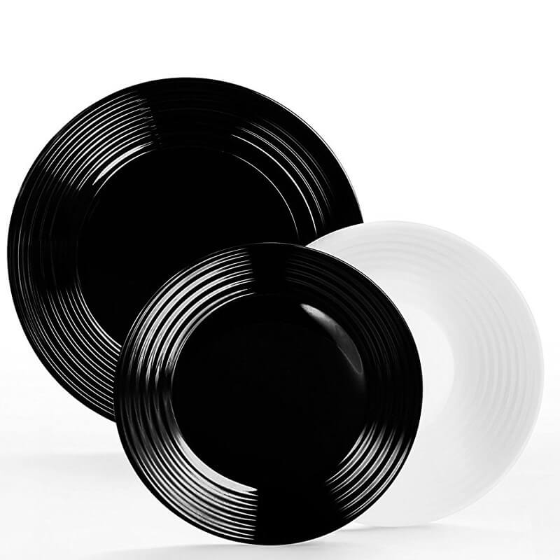 Luminarc Harena Servizio Piatti In Vetro Opale Set 18 Pz