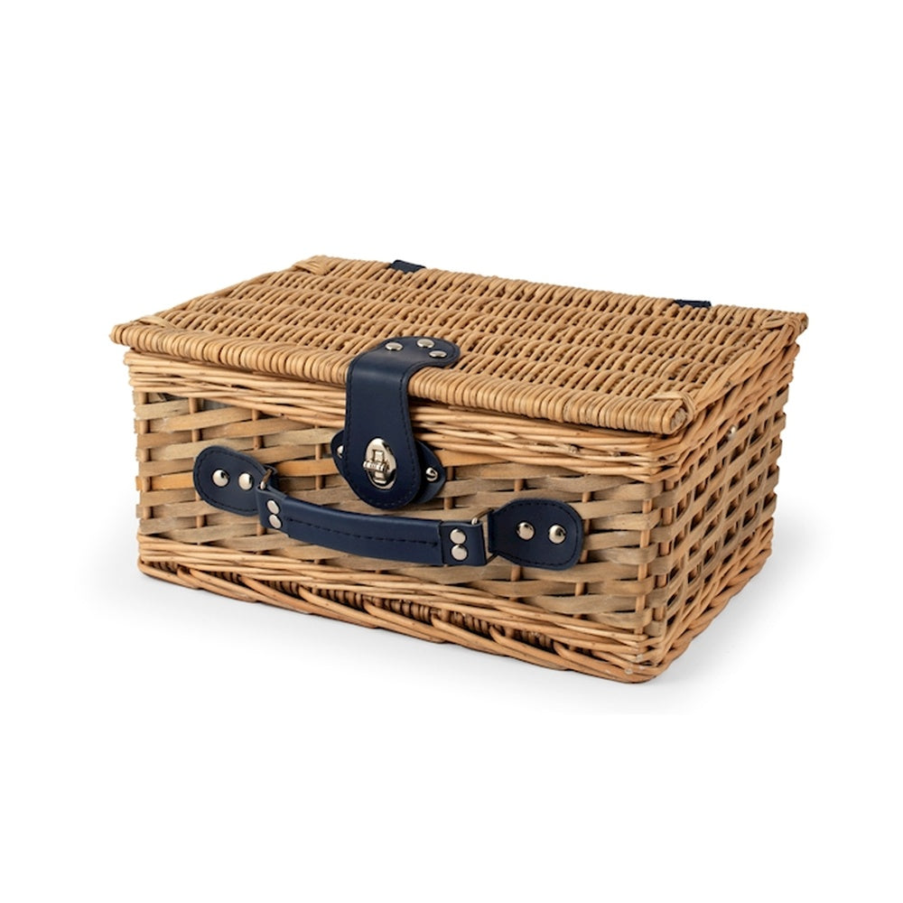 H&H Pic Nic Cestino Picnic Per 2 Persone Con Stoviglie Incluse In Ratan