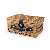 H&H Pic Nic Cestino Picnic Per 2 Persone Con Stoviglie Incluse In Ratan